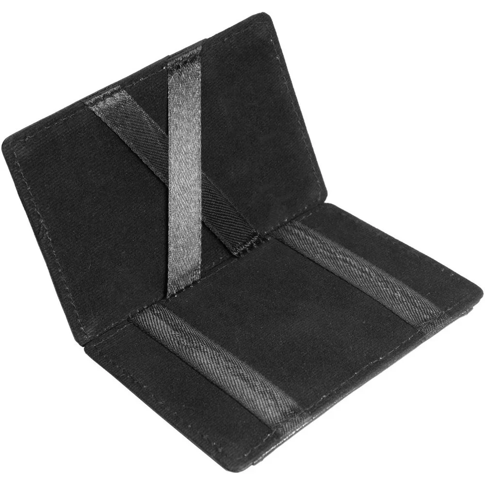 Genuine Leather Magic Wallet, Black Buy 1 Get 1 Free